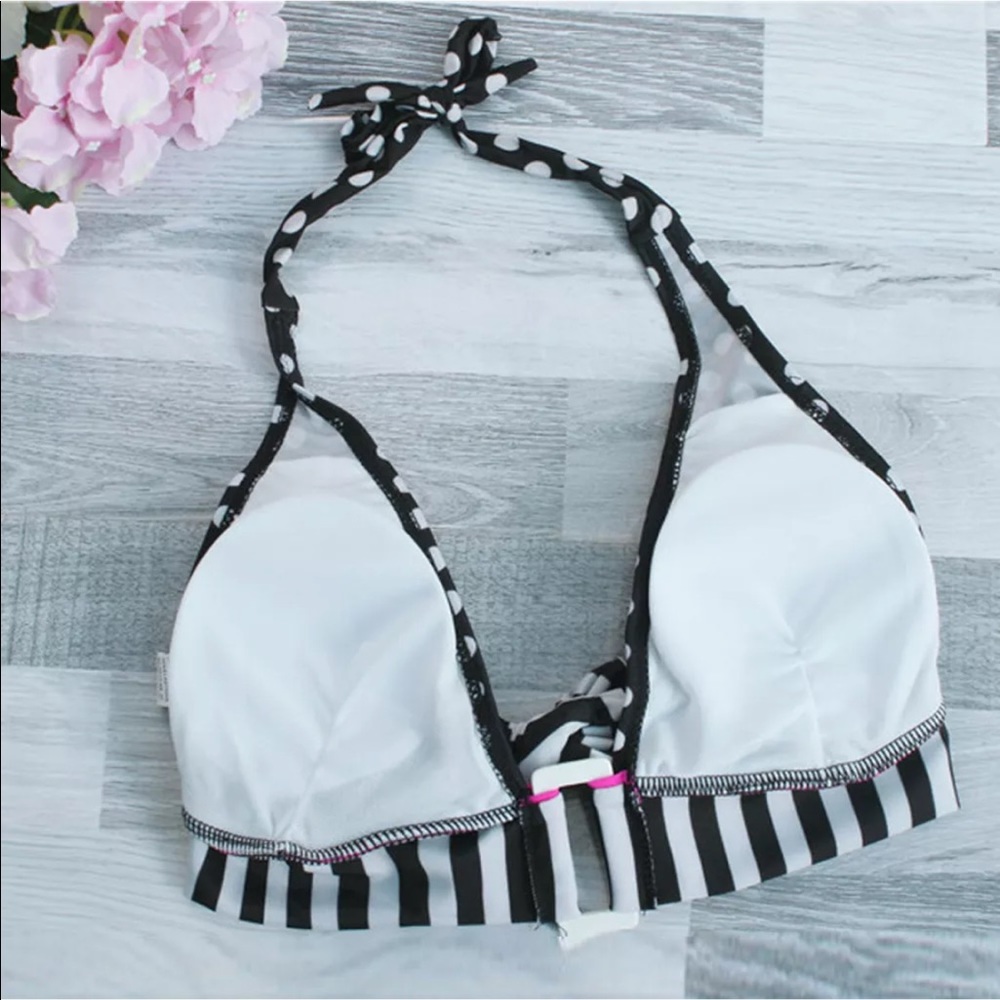 Push Up Padded Pink Polka Dot Bikini - Picture 6 of 7